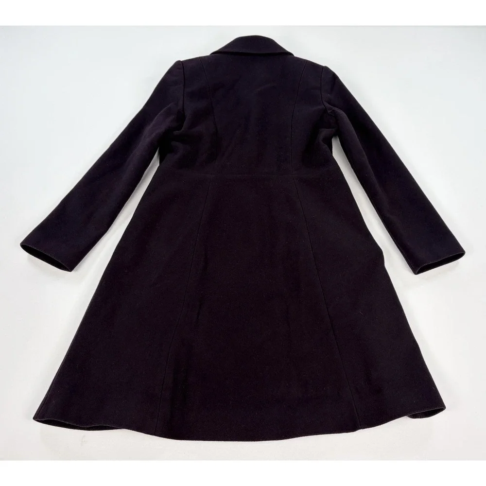 Kristen Blake Studio Collection Wool Cashmere Pea Coat Plum Purple Women's 6